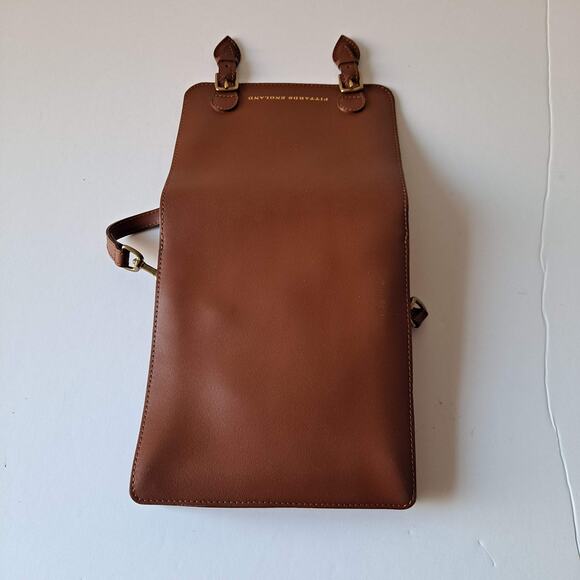 Pittards England College Satchel North South Crossbody Bag in Tan Brown Leather - Picture 8 of 16